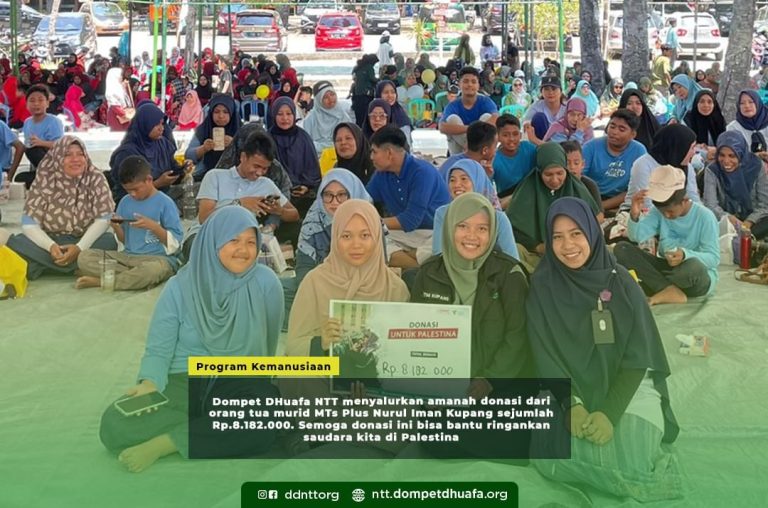 MTs Plus Nurul Iman Kupang Sumbangkan Dukungan untuk Palestina Melalui Dompet Dhuafa NTT